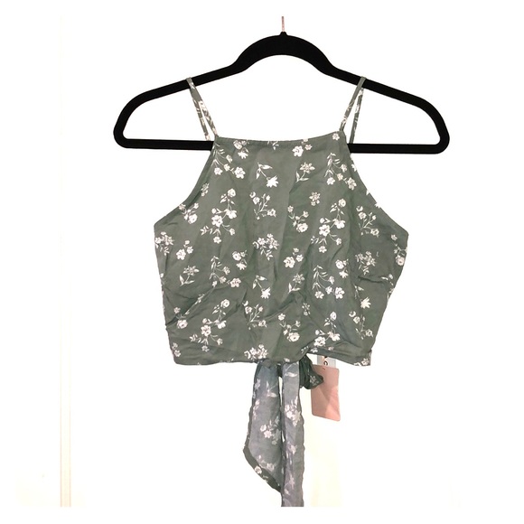 PACSUN GREEN HALTER TOP - Picture 1 of 1